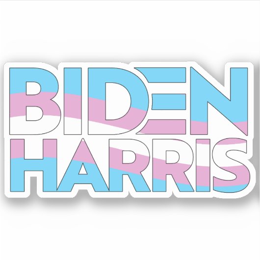 Biden Harris Trans Pride Aufkleber (Vorderseite)