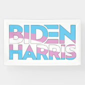 Biden Harris Trans Pride Banner (Horizontal)