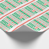 BIDEN HARRIS UGLY CHRISTMAS SWEATER (grün) Geschenkpapier (Ecke)