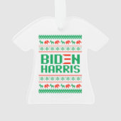 BIDEN HARRIS UGLY CHRISTMAS SWEATER (grün) Ornament (Rückseite)