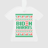 BIDEN HARRIS UGLY CHRISTMAS SWEATER (grün) Ornament (Vorderseite)