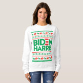 BIDEN HARRIS UGLY CHRISTMAS SWEATER (grün) Sweatshirt (Vorne ganz)
