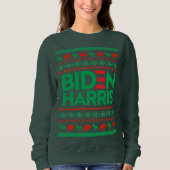 BIDEN HARRIS UGLY CHRISTMAS SWEATER (grün) Sweatshirt (Vorderseite)