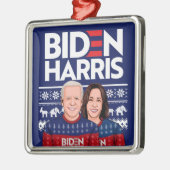 BIDEN HARRIS UGLY SWEATER CARD ORNAMENT AUS METALL (Links)