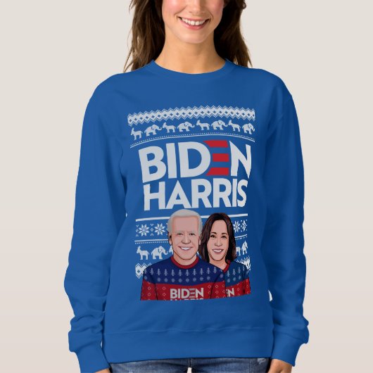 BIDEN HARRIS UGLY SWEATER SWEATSHIRT (Vorderseite)