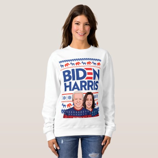 BIDEN HARRIS UGLY SWEATER SWEATSHIRT (Vorne ganz)