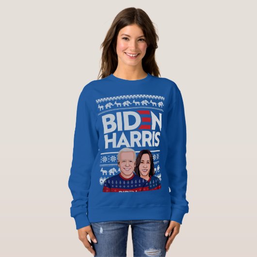 BIDEN HARRIS UGLY SWEATER SWEATSHIRT (Vorne ganz)