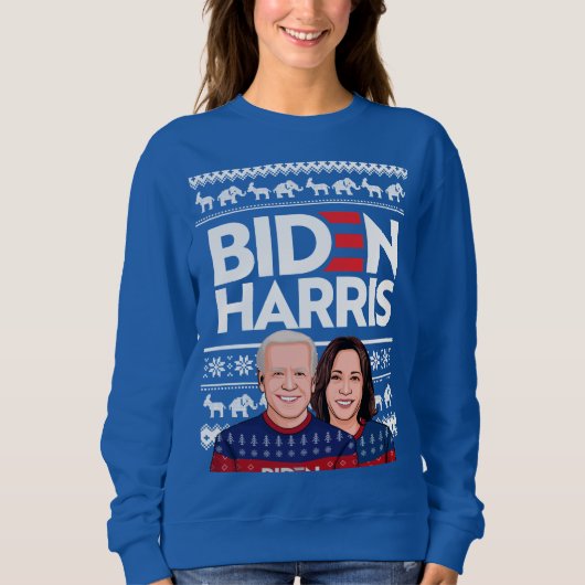 BIDEN HARRIS UGLY SWEATER SWEATSHIRT (Vorderseite)
