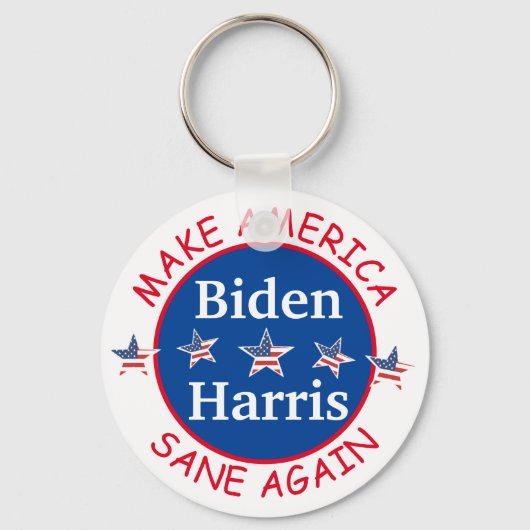 Biden Harris unterstützen politische Demokratien Schlüsselanhänger (Vorderseite)