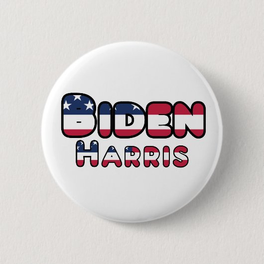 Biden & Harris unterstützen US-Wahlen 2020 Button (Vorderseite)