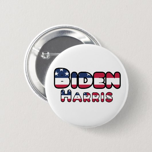 Biden & Harris unterstützen US-Wahlen 2020 Button (Vorne & Hinten)