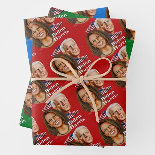 Biden-Harris-Verpackungspapier Geschenkpapier Set (Beispiel)