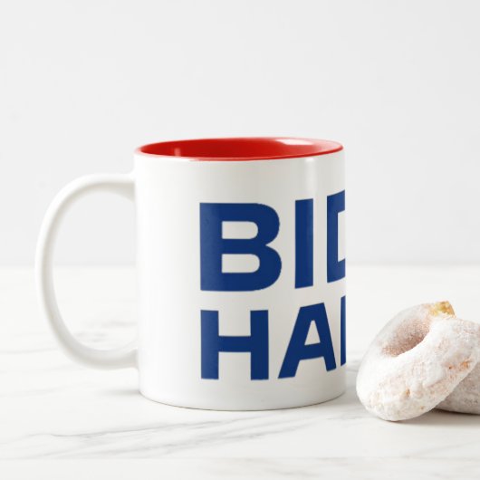 Biden Harris Vizepräsident Zweifarbige Tasse (Mit Donut)