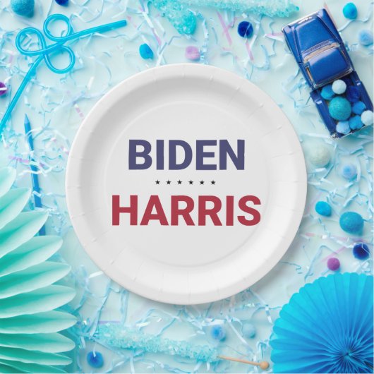 Biden-Harris (Wahl 2020 in den USA) Pappteller (Party)