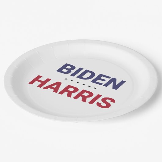 Biden-Harris (Wahl 2020 in den USA) Pappteller (Schrägansicht)