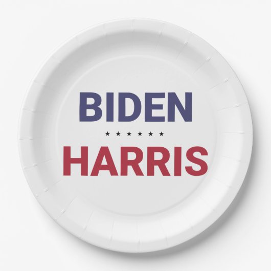 Biden-Harris (Wahl 2020 in den USA) Pappteller (Vorderseite)