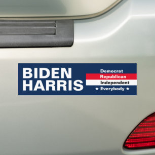 Biden Harris Wahl Blue White Types Autoaufkleber