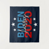 Biden Harris Wahlkampagne 2020 - Blauer Hintergrun Wandteppich (Vorderseite)
