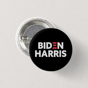 Biden/Harris-Wahlkampagne Schwarz/Weiß Button