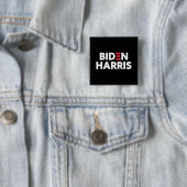 Biden/Harris-Wahlkampagne Schwarz/Weiß Button (Beispiel)