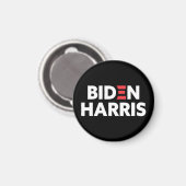 Biden/Harris-Wahlkampagne Schwarz/Weiß Magnet (Vorderseite/Rückseite)