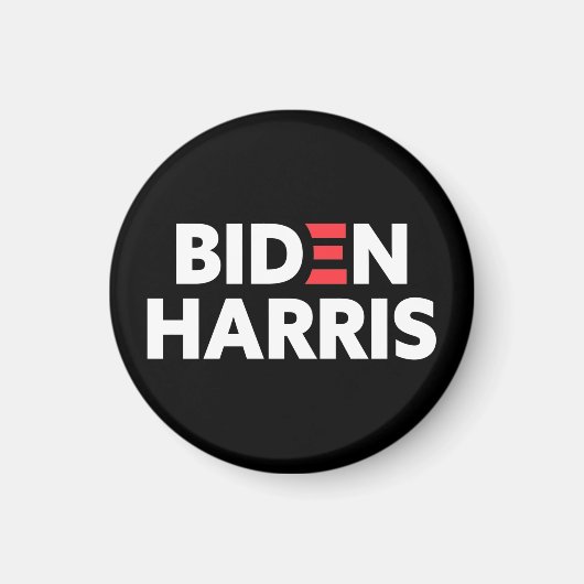 Biden/Harris-Wahlkampagne Schwarz/Weiß Magnet (Vorne)