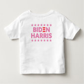 Biden/Harris-Wahlunterstützung Rosa Sterne Weiß Kleinkind T-shirt (Rückseite)
