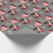 Biden Harris Weihnachtsmannmütze Pattern Geschenkpapier (Ecke)