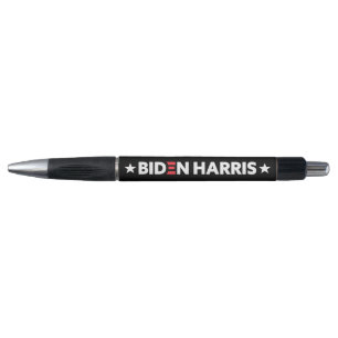 Biden / Harris-Weiße Stangen schwarz Kugelschreiber