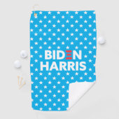 Biden Harris White Star Pattern Blue Golfhandtuch (Insitu)
