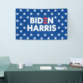 Biden / Harris White Stars Muster Blau Banner (Messeveranstaltung)