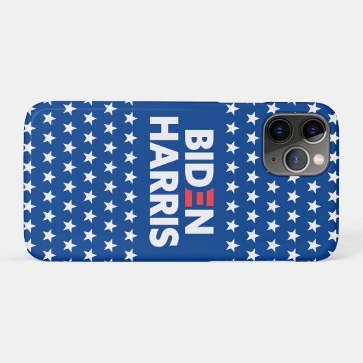 Biden / Harris White Stars Muster Blau Case-Mate iPhone Hülle (Rückseite (Horizontal))
