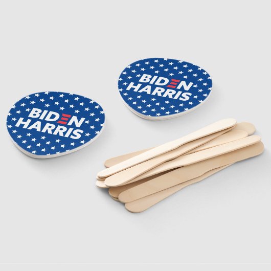 Biden / Harris White Stars Muster Blau Fächer (Non-assembled)
