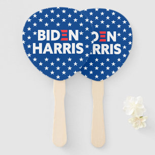 Biden / Harris White Stars Muster Blau Fächer
