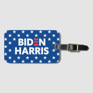 Biden / Harris White Stars Muster Blau Gepäckanhänger
