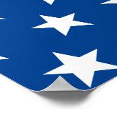 Biden / Harris White Stars Muster Blau Poster (Ecke)