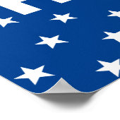 Biden / Harris White Stars Muster Blau Poster (Ecke)