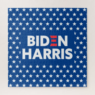 Biden / Harris White Stars Muster Blau Puzzle
