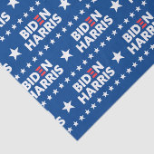 Biden / Harris White Stars Muster Blau Seidenpapier (Ausschnitt)