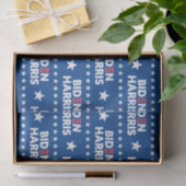 Biden / Harris White Stars Muster Blau Seidenpapier (Geschenk)
