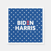 Biden / Harris White Stars Muster Blau Serviette (Vorderseite)