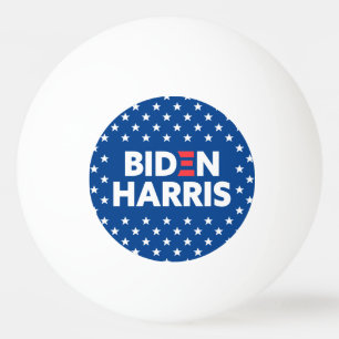 Biden / Harris White Stars Muster Blau Tischtennisball