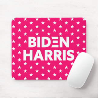 Biden Harris White Stars Muster Rosa Rosa Mousepad