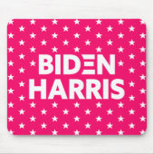 Biden Harris White Stars Muster Rosa Rosa Mousepad (Vorne)