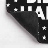 Biden Harris White Stars Pattern Black Mousepad (Ecke)