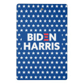 Biden Harris White Stars Pattern Blau Mini Klemmbrett (Rückseite)