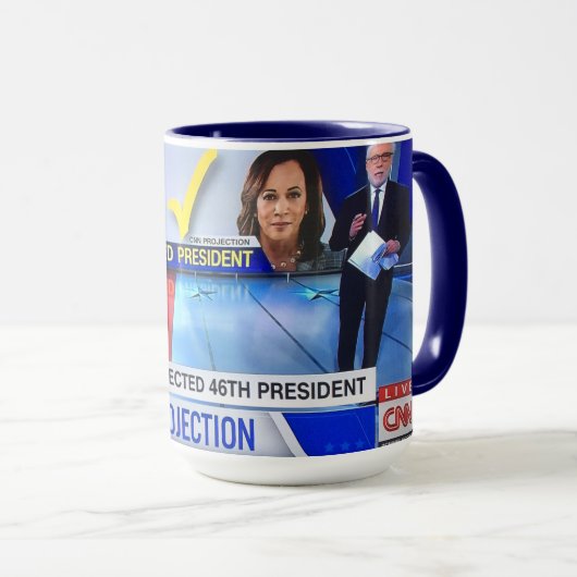 BIDEN/HARRIS WIN — CNN RUFT DEN RACE TASSE (VorderseiteRechts)