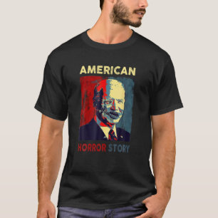 Biden Horror American Zombie Story Halloween Retro T-Shirt