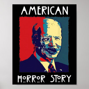 Biden Horror Amerikanische Zombie-Geschichte Hallo Poster