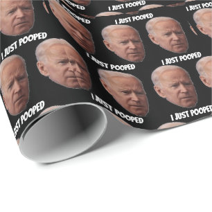 BIDEN ICH KACKTE NUR JEDER ANLASS WRAPPING PAPIER GESCHENKPAPIER